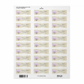 Middeleeuwse Hartblad Lavendel Boom Liefdesvogel T Etiket (Full Sheet)