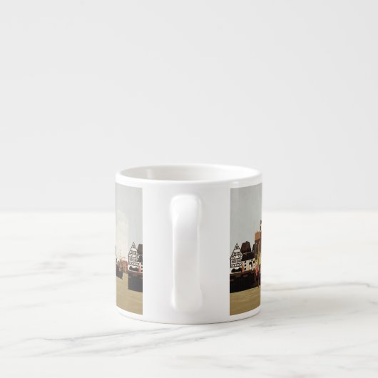 Middeleeuwse haven espresso kop (Achterkant)