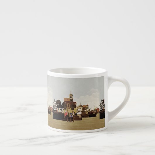 Middeleeuwse haven espresso kop (Rechts)