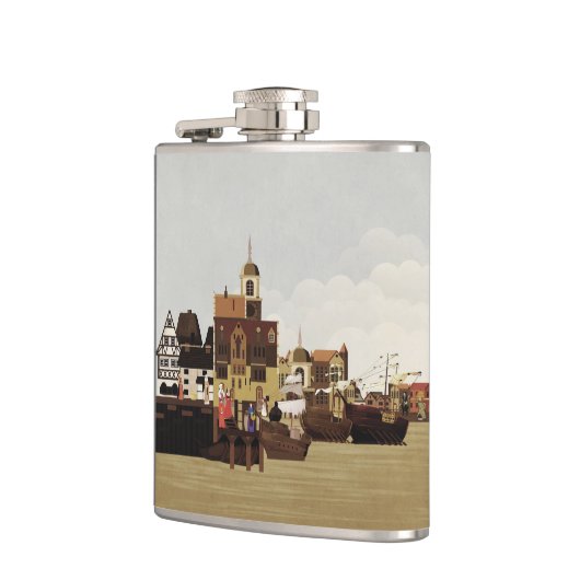 Middeleeuwse haven heupfles (Links)