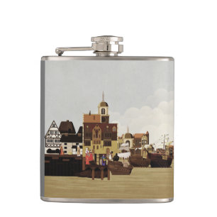 Middeleeuwse haven heupfles