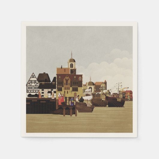 Middeleeuwse haven servet (Voorkant)