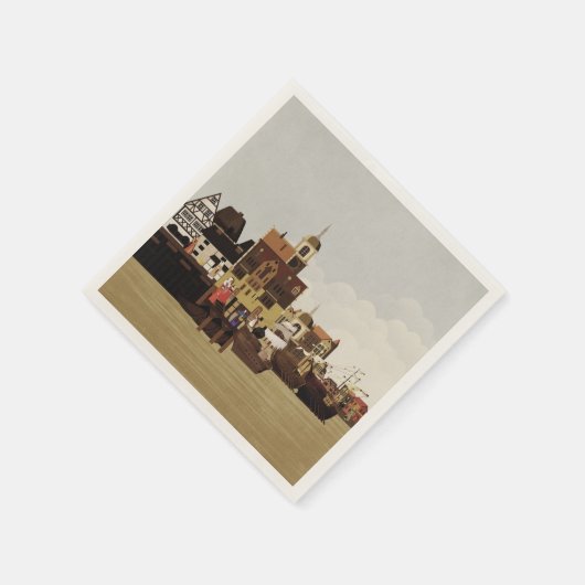 Middeleeuwse haven servet (Hoek)