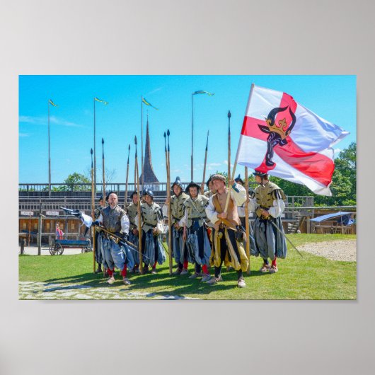 Middeleeuwse herenactment op kasteel Rakvere, Estl Poster (Voorkant)