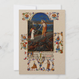 Middeleeuwse heropleving van Christus Pasen Feestdagenkaart