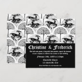 Middeleeuwse herten en bomen, 5,25 "x5,25" uitnodi kaart (Voorkant / Achterkant)