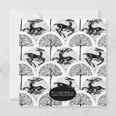 Middeleeuwse herten en bomen, 5,25 "x5,25" uitnodi kaart (Achterkant)