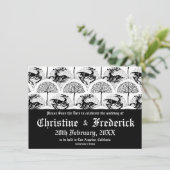 Middeleeuwse herten en bomen, bewaar de datum save the date (Staand voorkant)