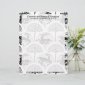 Middeleeuwse herten en bomen, briefhoofd (Staand voorkant)