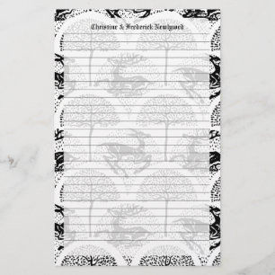 Middeleeuwse herten en bomen, briefpapier