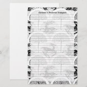 Middeleeuwse herten en bomen, briefpapier (Voorkant / Achterkant)