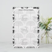 Middeleeuwse herten en bomen, briefpapier (Staand voorkant)