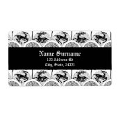 Middeleeuwse herten en bomen, labels (Voorkant)