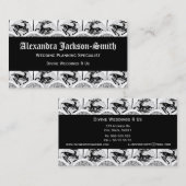 Middeleeuwse herten en bomen, visitekaartje sjablo (Voorkant / Achterkant)