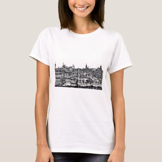 Middeleeuwse hoofdstad Praag Tsjechië T-shirt (Voorkant)
