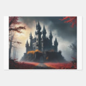 Middeleeuwse horror fantasy kastelen inpakpapier vel (Voorkant)