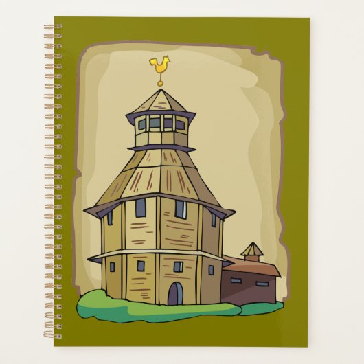 Middeleeuwse Houten Wachttoren en Fort Planner (Voorkant)
