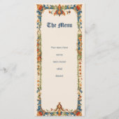Middeleeuwse Huwelijk, Oud Manuscript Menu (Achterkant)