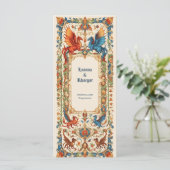 Middeleeuwse Huwelijk, Oud Manuscript Menu (Staand voorkant)
