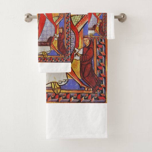 Middeleeuwse icoon van Sint Gregorius de Grote Bad Handdoek (Insitu)