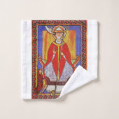 Middeleeuwse icoon van Sint Gregorius de Grote Bad Handdoek (Wasdoekje)