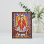 Middeleeuwse icoon van Sint Gregorius de Grote Briefkaart (Staand voorkant)
