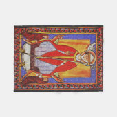 Middeleeuwse icoon van Sint Gregorius de Grote Fleece Deken (Voorkant (Horizontaal))
