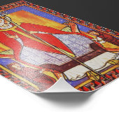 Middeleeuwse icoon van Sint Gregorius de Grote Foto Afdruk (Hoek)