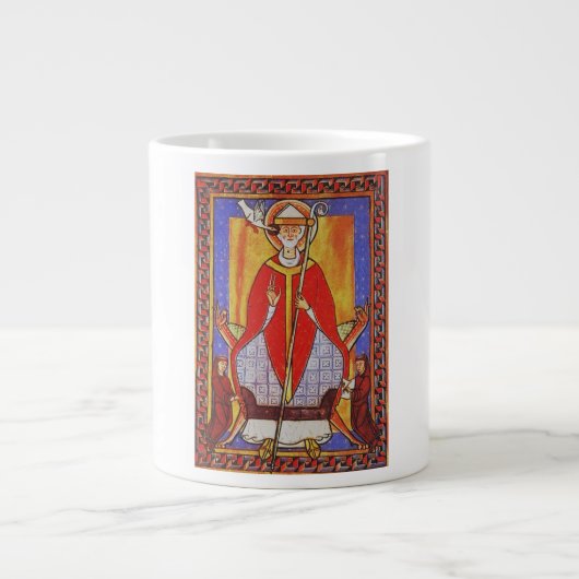 Middeleeuwse icoon van Sint Gregorius de Grote Koffiekop (Voorkant)