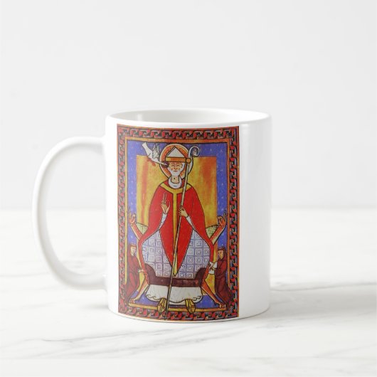 Middeleeuwse icoon van Sint Gregorius de Grote Koffiemok (Links)