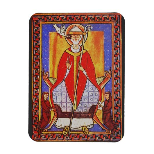 Middeleeuwse icoon van Sint Gregorius de Grote Magneet (Verticaal)