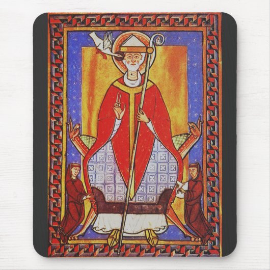 Middeleeuwse icoon van Sint Gregorius de Grote Muismat (Voorkant)