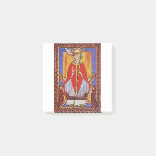Middeleeuwse icoon van Sint Gregorius de Grote Post-it® Notes (Voorkant)