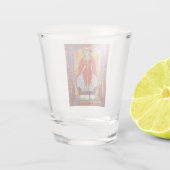 Middeleeuwse icoon van Sint Gregorius de Grote Shot Glas (Achterkant)