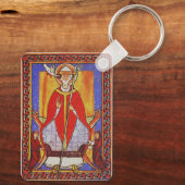 Middeleeuwse icoon van Sint Gregorius de Grote Sleutelhanger (Achterkant)
