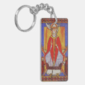 Middeleeuwse icoon van Sint Gregorius de Grote Sleutelhanger (Voorkant Links)
