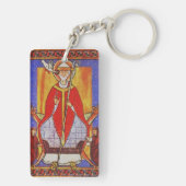 Middeleeuwse icoon van Sint Gregorius de Grote Sleutelhanger (achterkant)