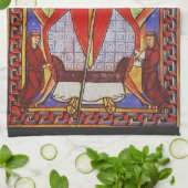Middeleeuwse icoon van Sint Gregorius de Grote Theedoek (Gevouwen)