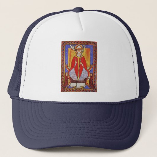 Middeleeuwse icoon van Sint Gregorius de Grote Trucker Pet (Voorkant)