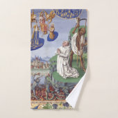 Middeleeuwse illustratie van Sint Bernardus van Cl Bad Handdoek (Handdoek)