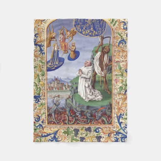 Middeleeuwse illustratie van Sint Bernardus van Cl Fleece Deken (Voorkant)