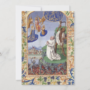 Middeleeuwse illustratie van Sint Bernardus van Cl Kaart