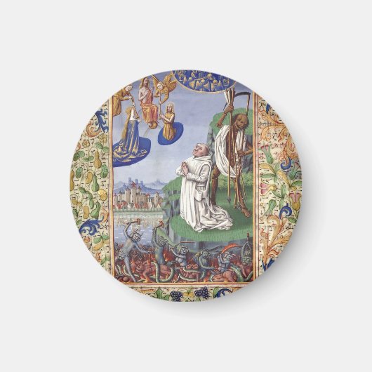 Middeleeuwse illustratie van Sint Bernardus van Cl Magneet (Voorkant)