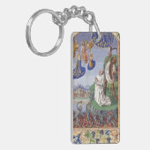 Middeleeuwse illustratie van Sint Bernardus van Cl Sleutelhanger (Voorkant Links)