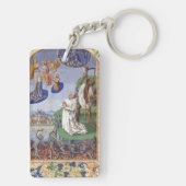 Middeleeuwse illustratie van Sint Bernardus van Cl Sleutelhanger (achterkant)