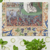 Middeleeuwse illustratie van Sint Bernardus van Cl Theedoek (Gevouwen)