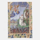 Middeleeuwse illustratie van Sint Bernardus van Cl Theedoek (Verticaal)