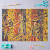 Middeleeuwse Italiaanse Chinoiserie Rood Blauw Dec Tissuepapier (Craft)