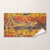 Middeleeuwse Italiaanse rood blauw geel Chinoiseri Bad Handdoek (Handdoek)