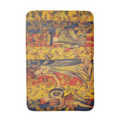 Middeleeuwse Italiaanse rood blauw geel Chinoiseri Badmat (Voorkant Verticaal)